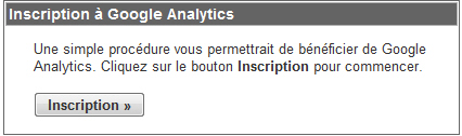 Inscription Google Analytics