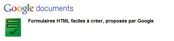 Formulaire avec Google Docs