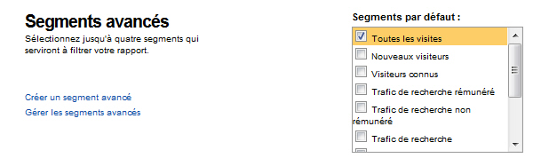 Segments avancés dans Google Analytics