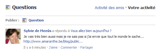 Réponses à Facebook Questions