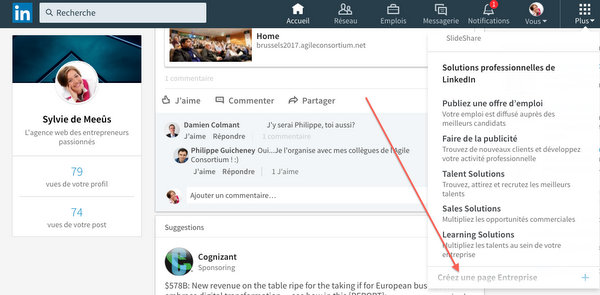 Créer une page LinkedIn dans la nouvelle interface