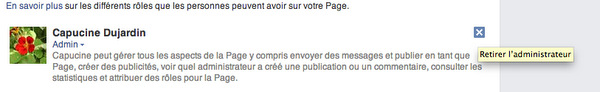 Gestion partagée de la page Facebook