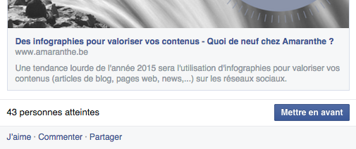 Publicite sur Facebook