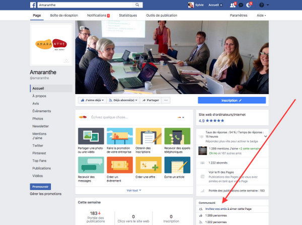 Inviter ses amis à aimer une page Facebook