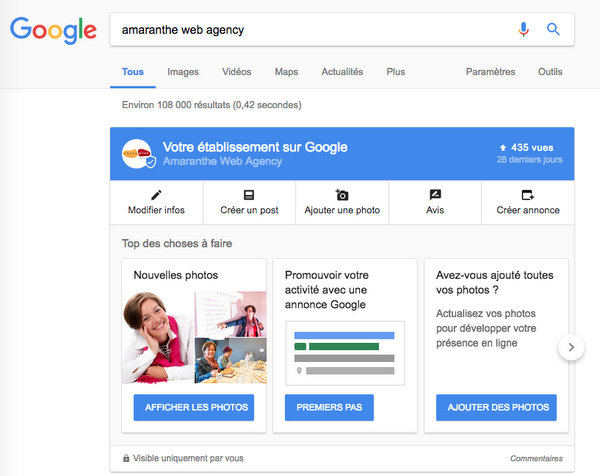 Fiche Google MyBusiness