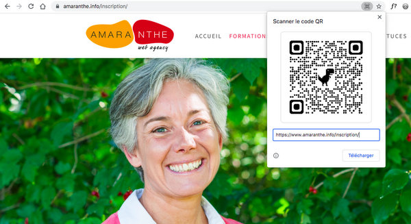 Générer un code QR avec Google Chrome